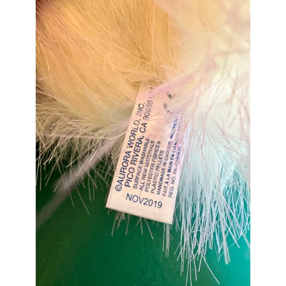 Purely Luxe Afghan Hound Plush Dog | White & Pink Tips | New 10" Collectible - Picture 5 of 5